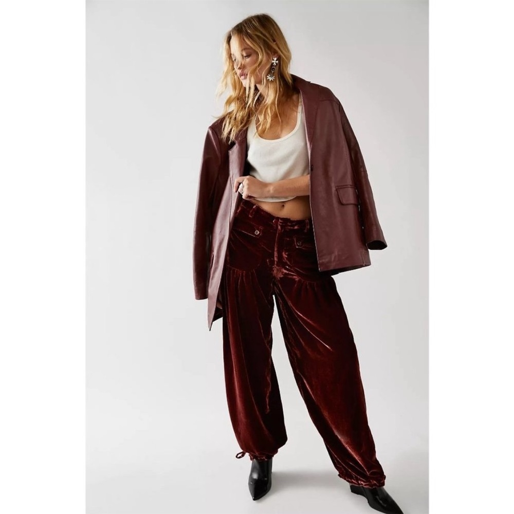Free People Lotus Velvet Pants Size 27 Nwt